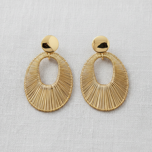 Oval Drop Earrings