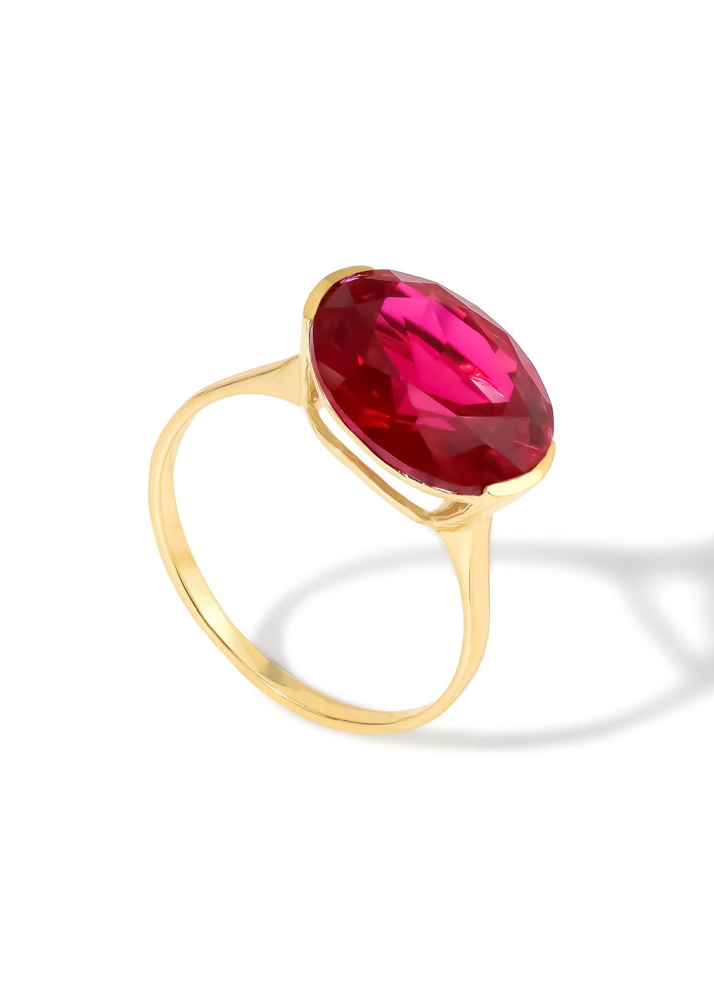 Lab Created Ruby Minimal Ring