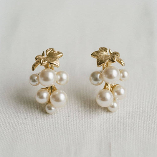 Chic Pearl and Gemstone Drop Earrings