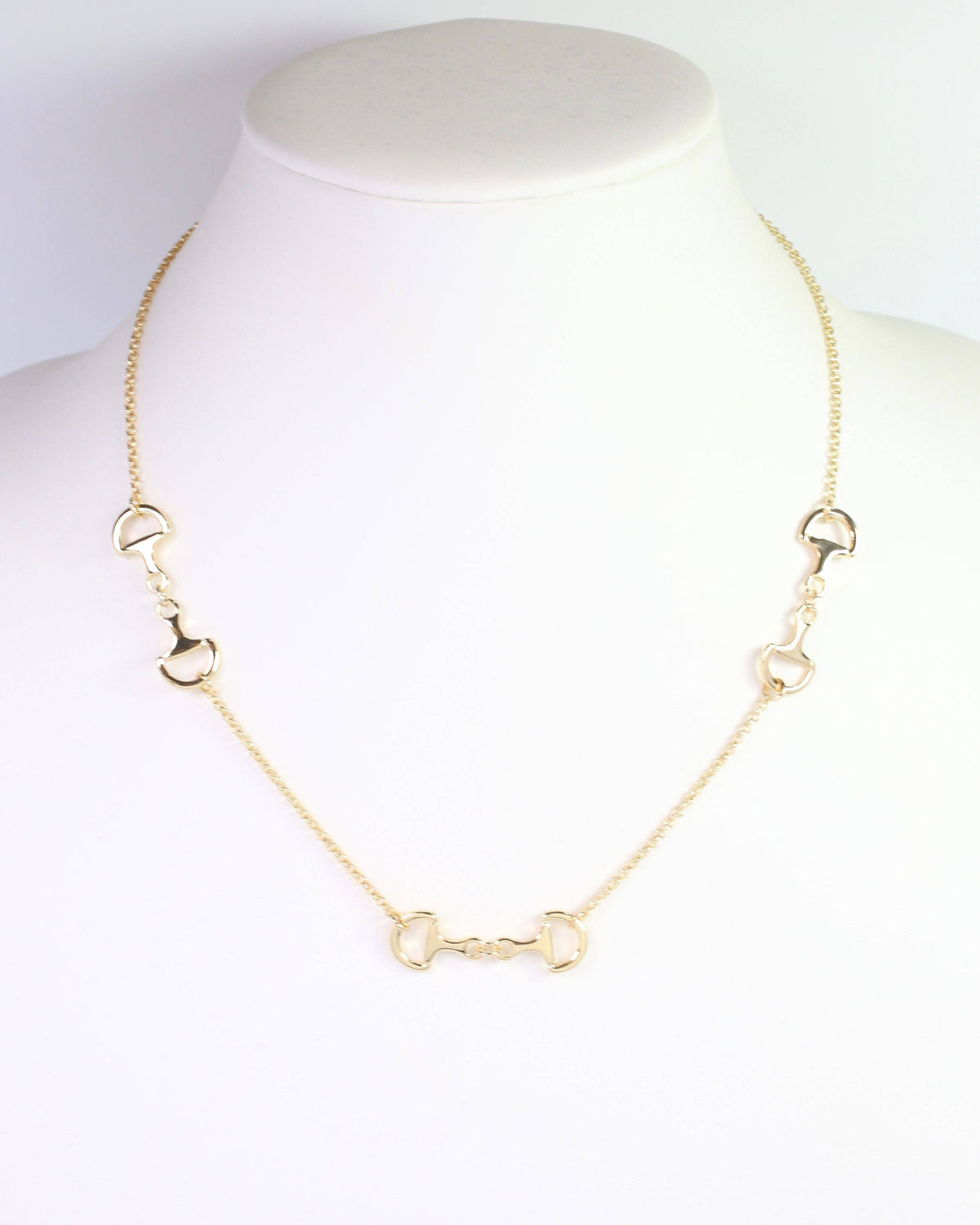 Thoroughbred Horsebit Necklace Gold