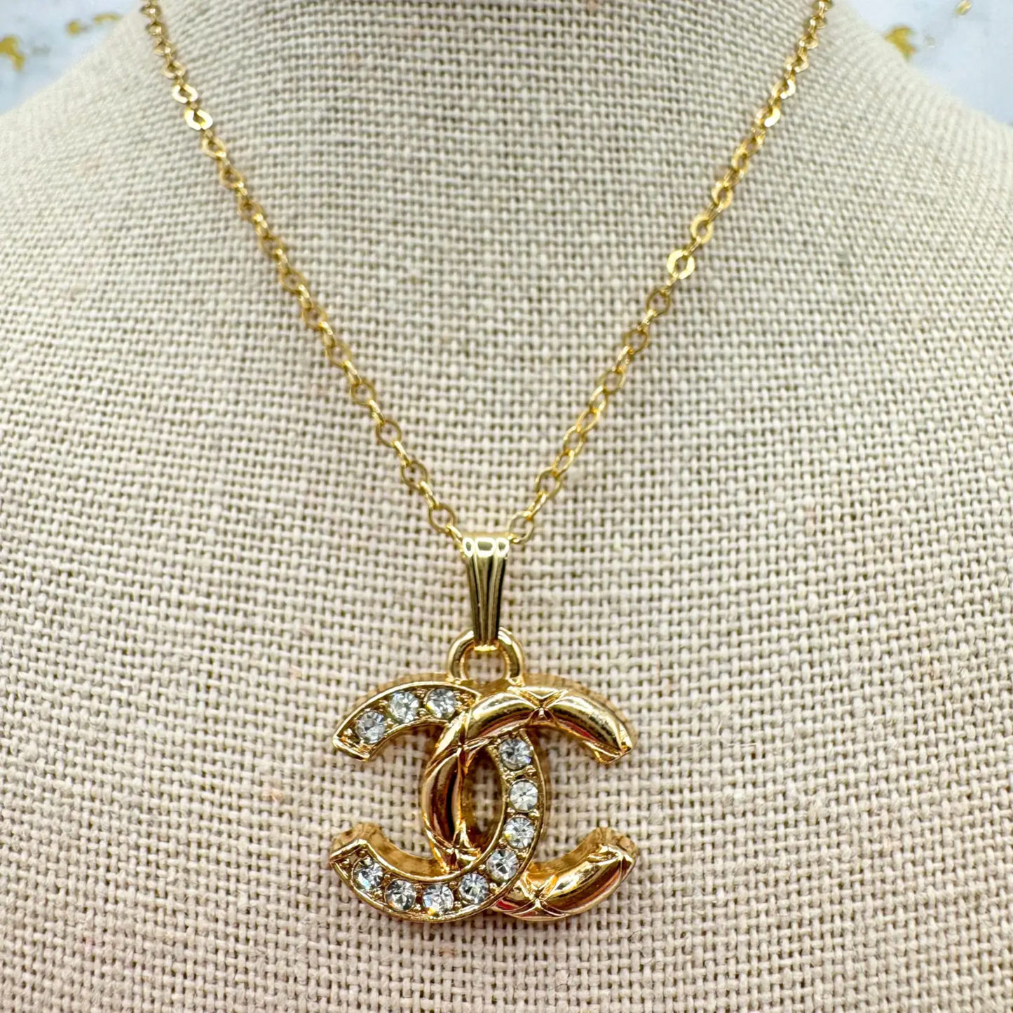 14k Gold Chanel Upcycled Necklace