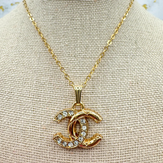 14k Gold Chanel Upcycled Necklace