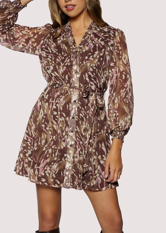 Lover's Waltz Mini Dress - Lurex Chiffon