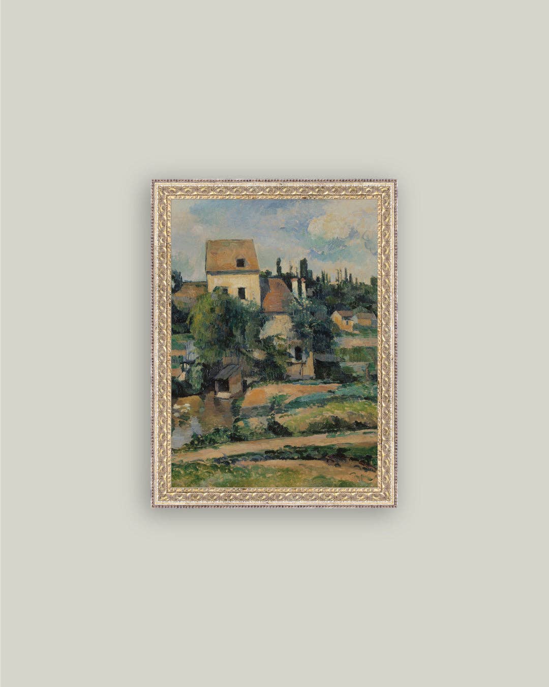 The Mill in Pontoise Framed Antique Art