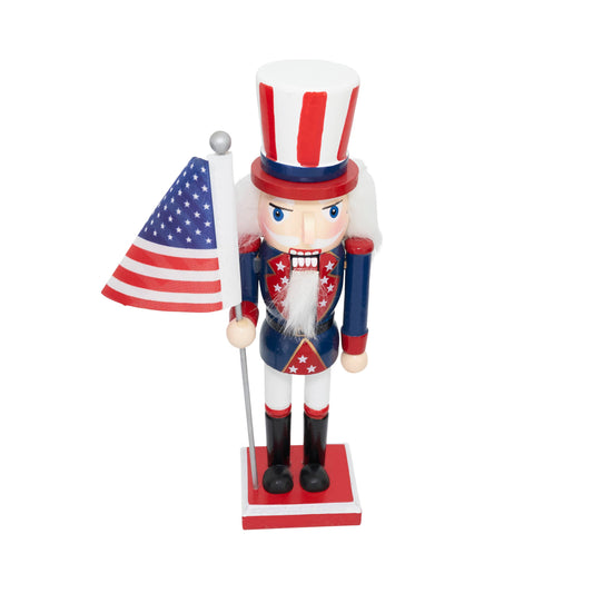 Bold Patriotic Nutcracker Displaying National Pride
