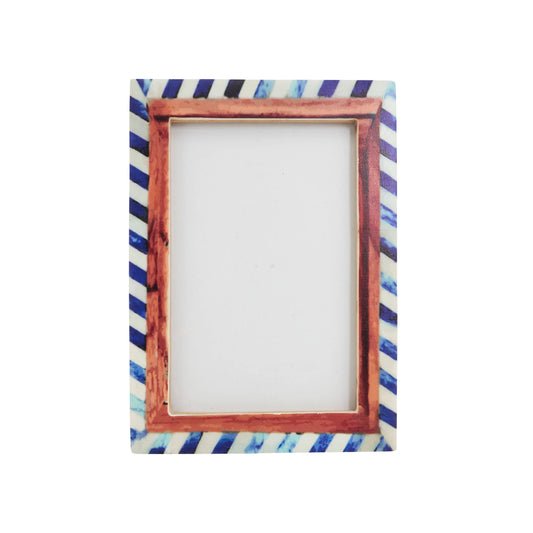 Wood & Bone Chevron Photo Frame