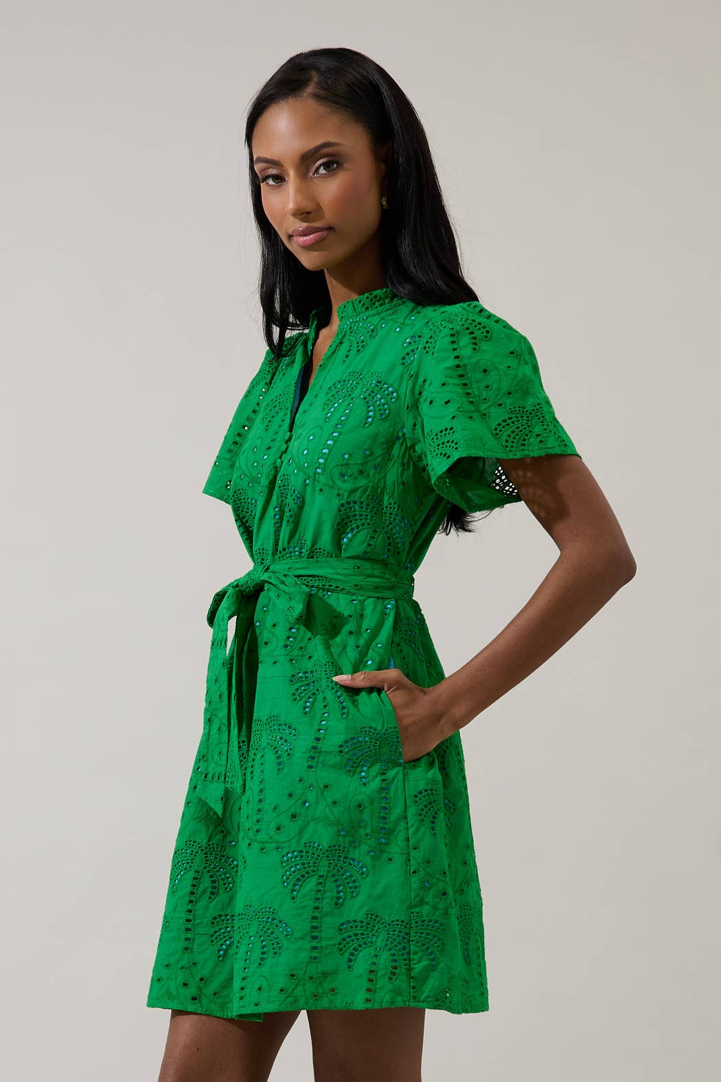 Palms Eyelet Dress