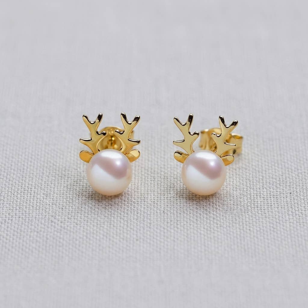 Assorted Character Freshwater Pearl Stud Earrings