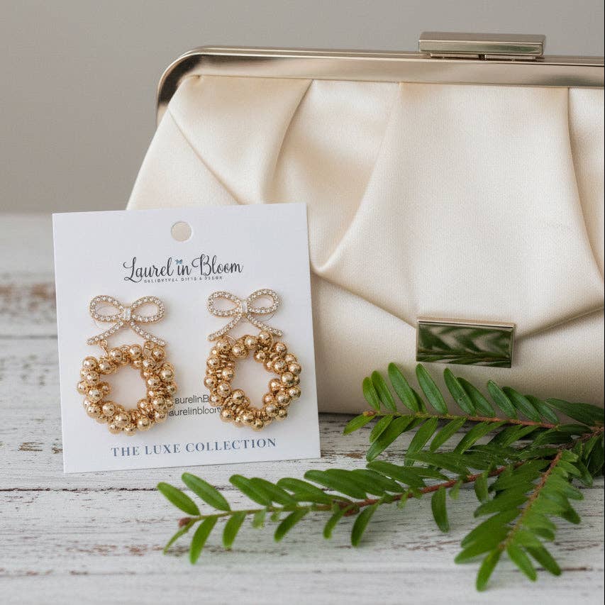 Golden Gala Wreath Drop Earrings