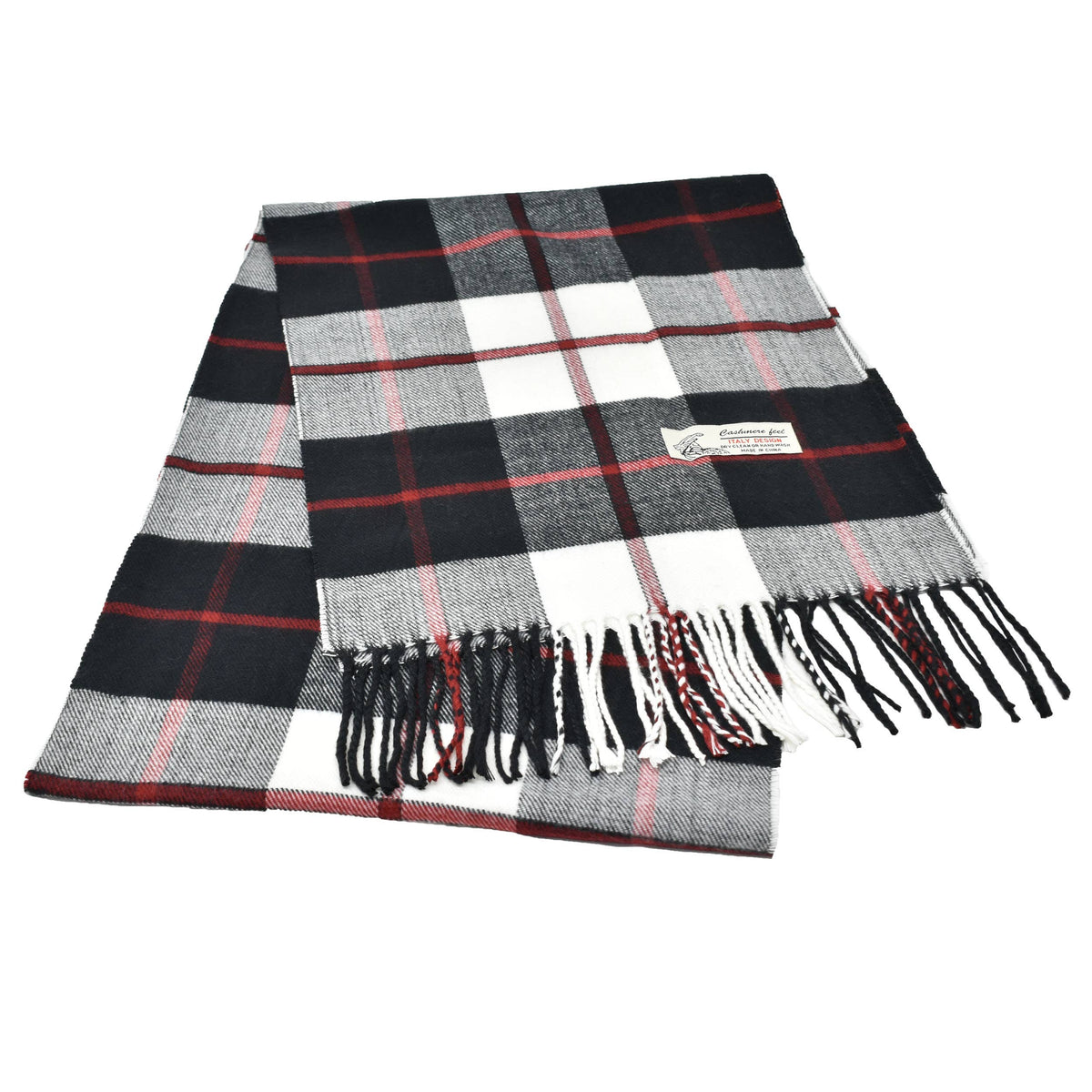 Winter Cashmere Feel Soft Plaid Stripe Scarf Muffler