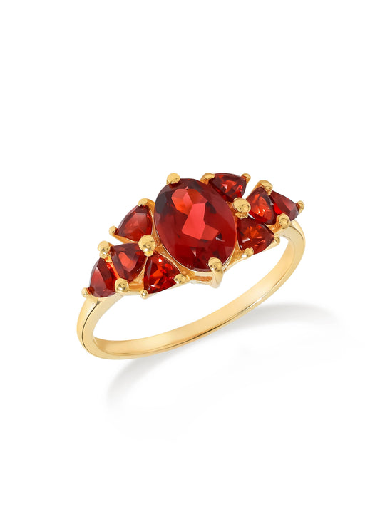Crimson Majesty Garnet Ring