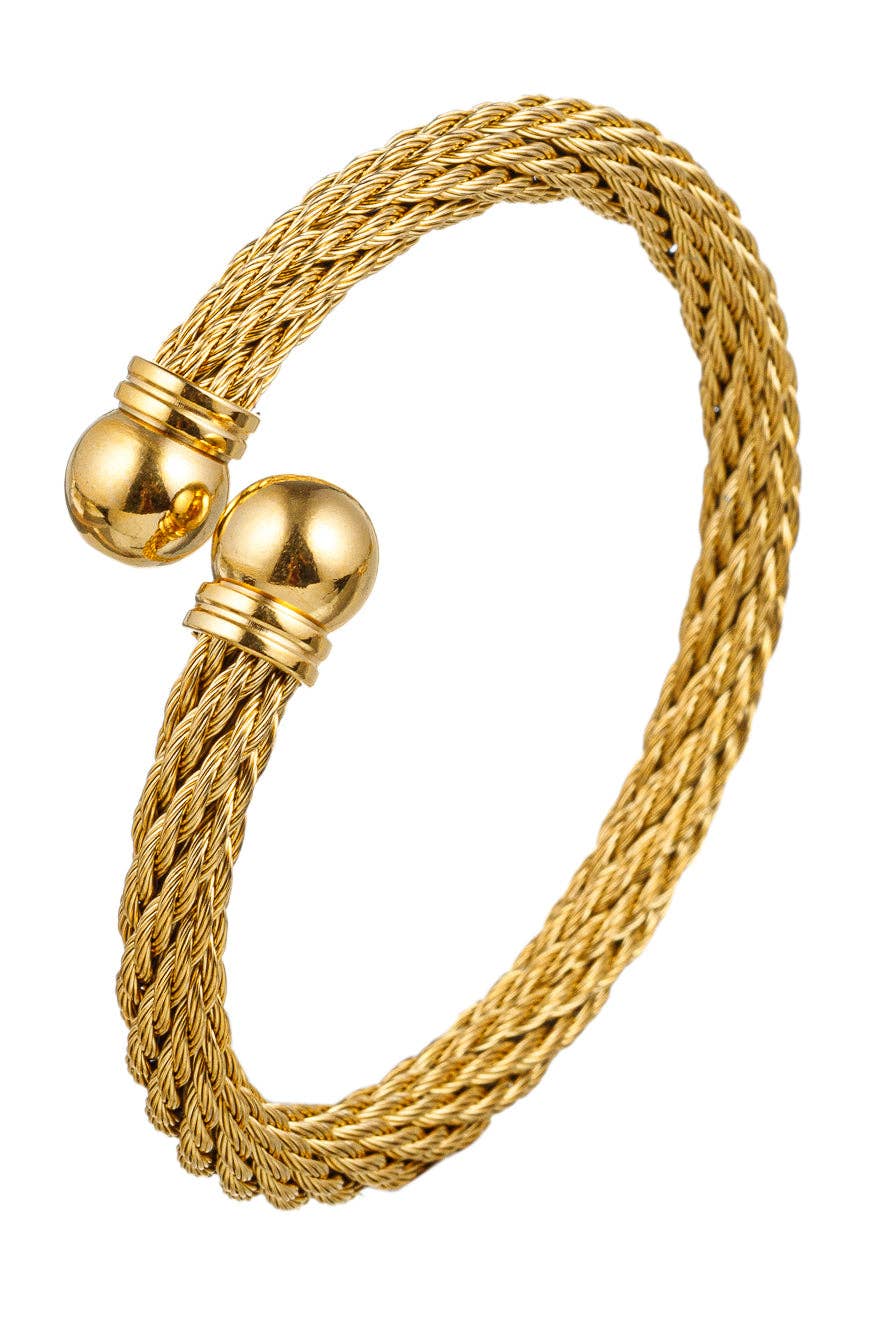 Cody Titanium Cable Wire Cuff Bracelet