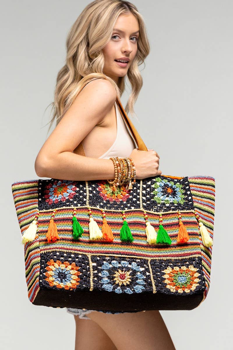 Hand Crochet Mumbai Garden Shoulder Bag