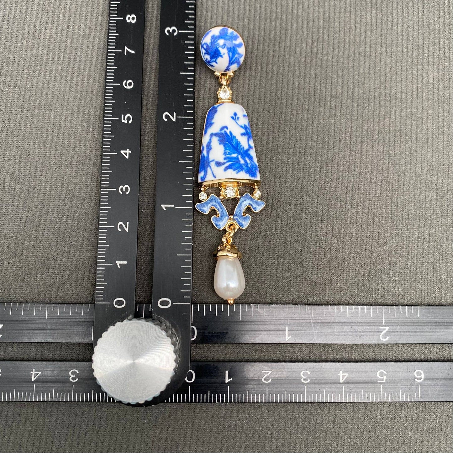 Vintage Ceramics Dangle Earrings