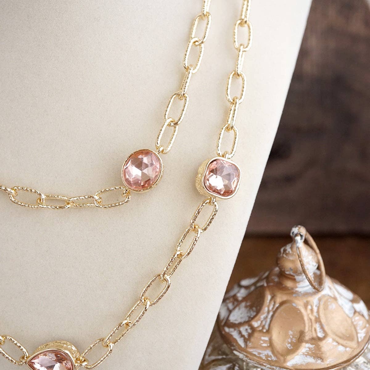 Brilliant Bond – Long Crystal Station Necklace