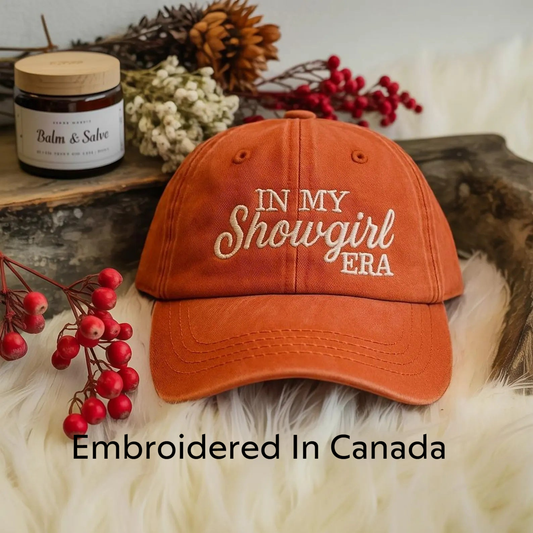 Embroidered Pigment Dyed Cap – "In My Showgirl Era