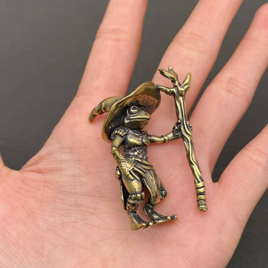 Brass Wizard Frog Desktop Ornaments Decoration
