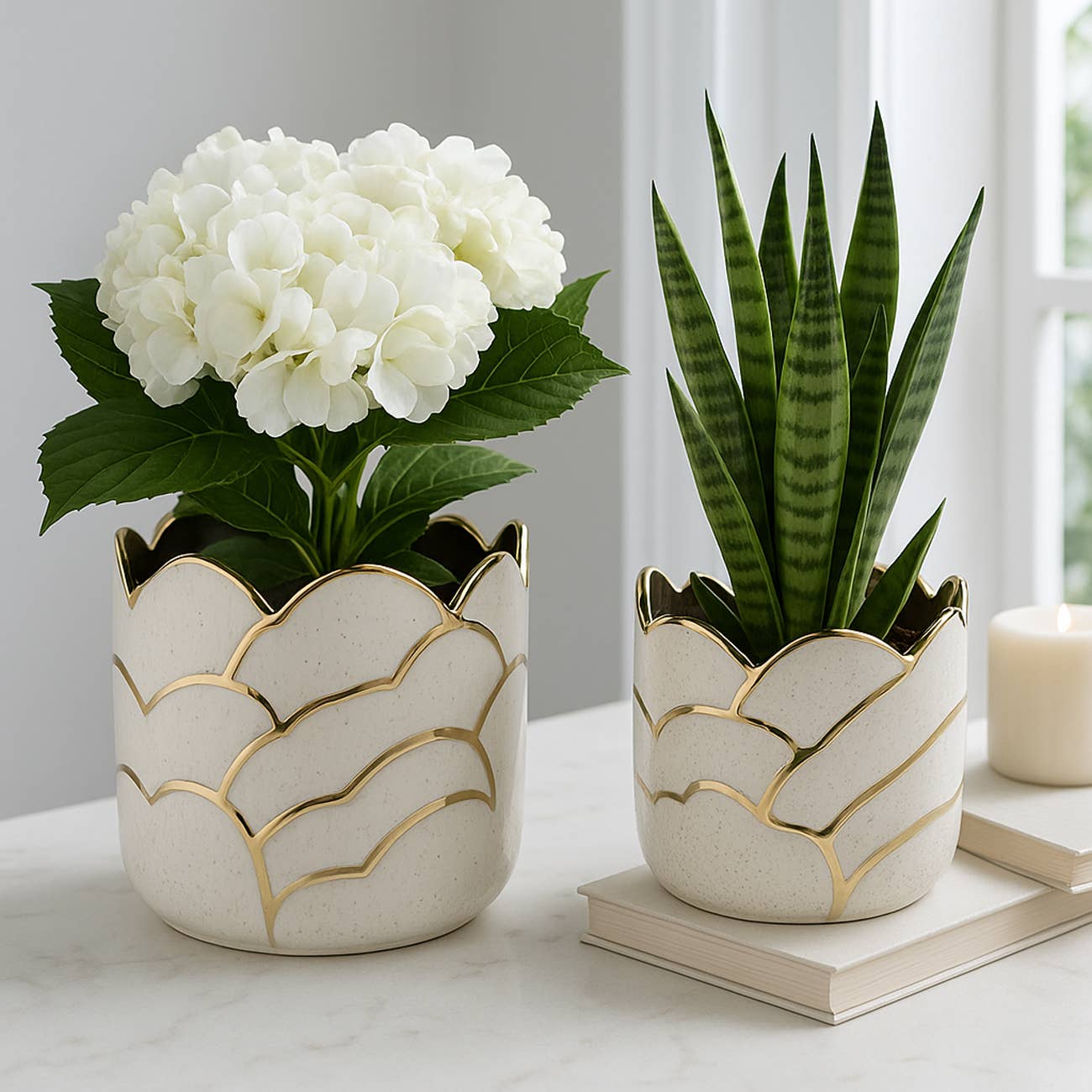 Ivory/Gold Resin Clouds, 6/7 in.