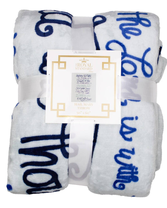 Hail Mary Blue Throw Blanket - 50x60