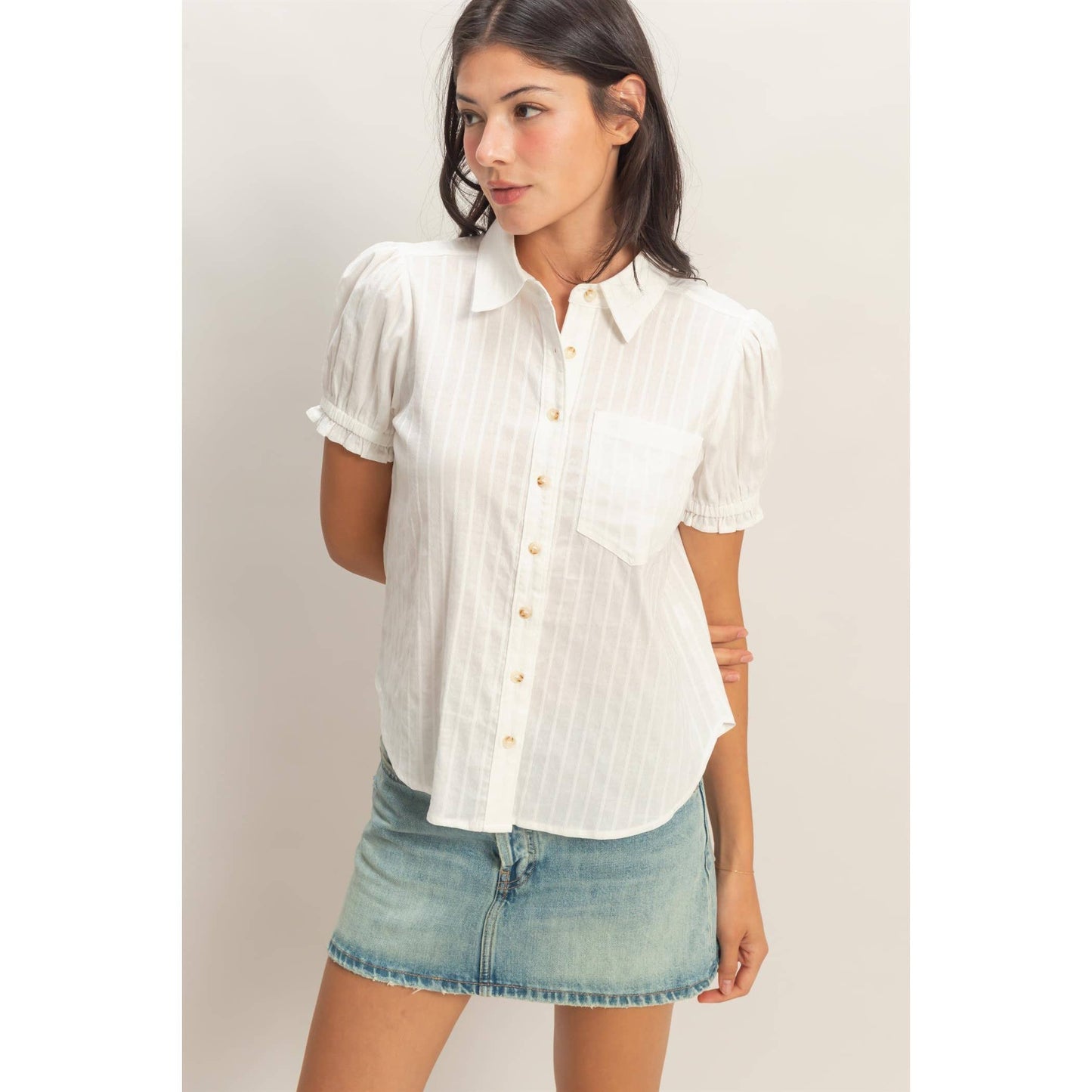 Button-Up Short Sleeve Shirt