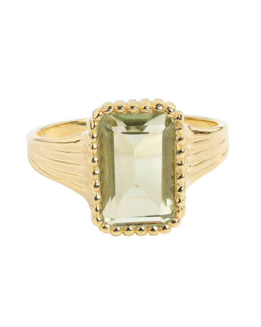 Green Amethyst Verdant Majesty Ring