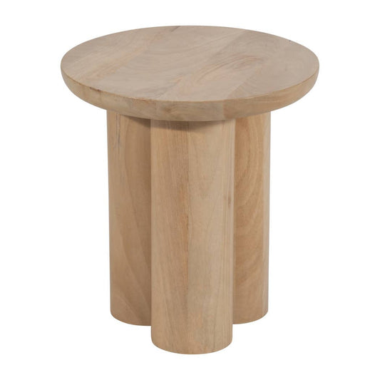 18 in. Natural Wood Scandinavian Farmhouse Side Table