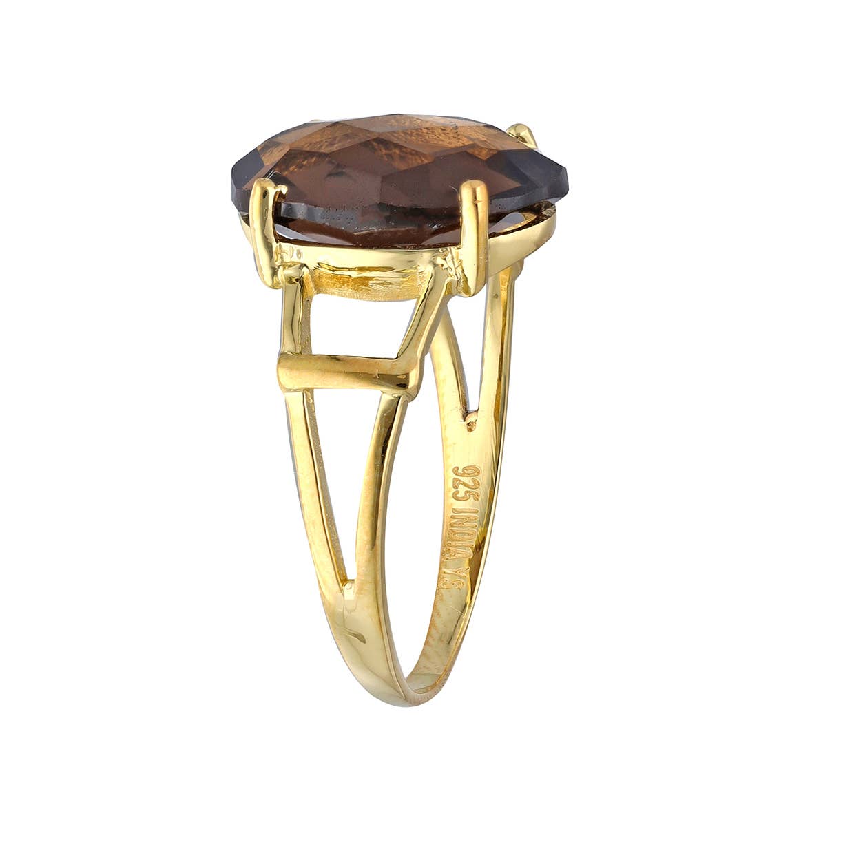 Smoky Quartz Solitaire Ring