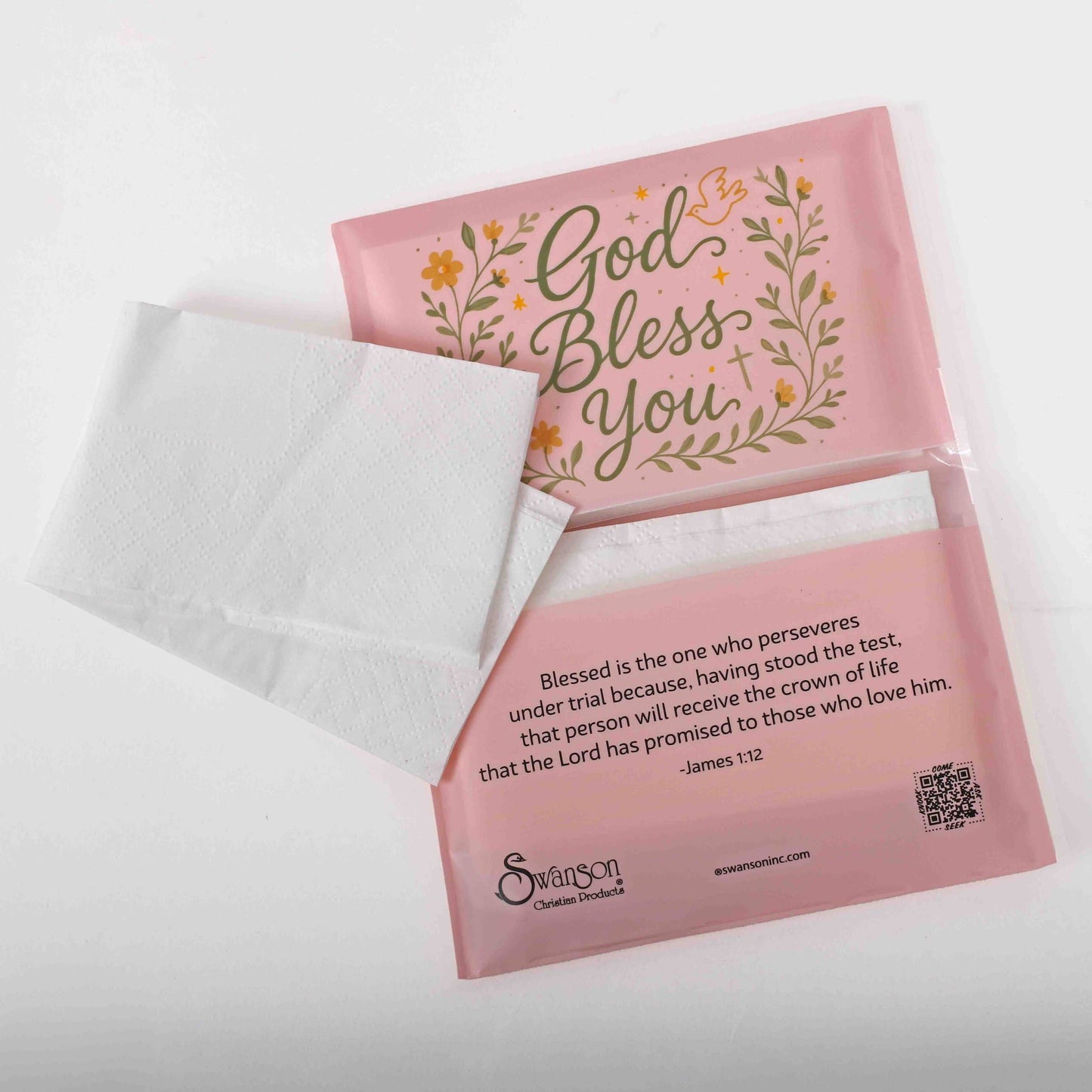 Tissue God Bless You Dove & Cross