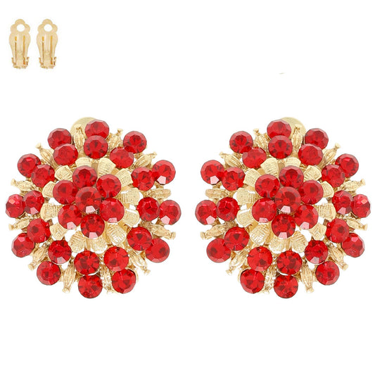Vintage Inspired Crystal Clip-on Earrings
