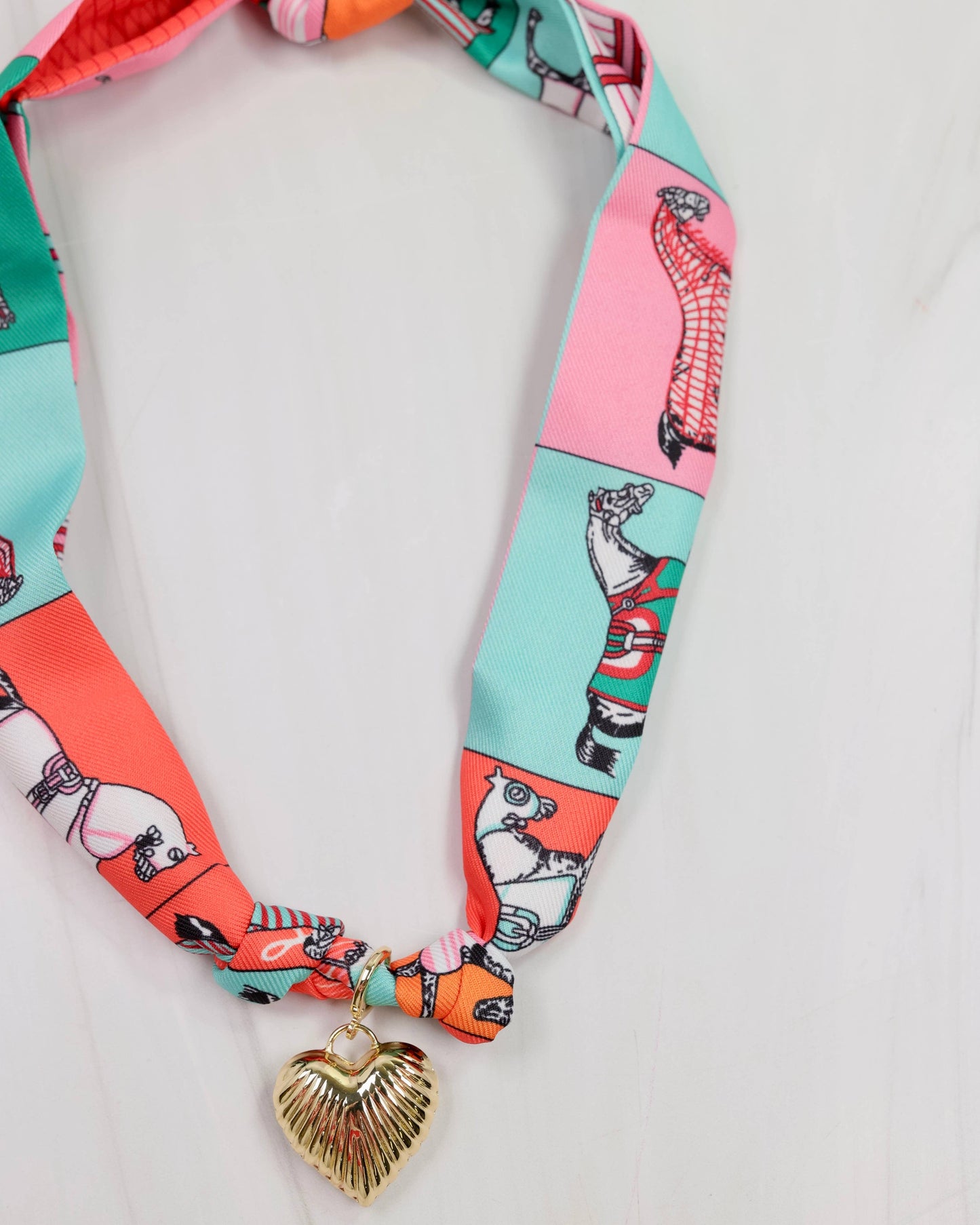 Lillie Scarf Charm Necklace OR TQ PK