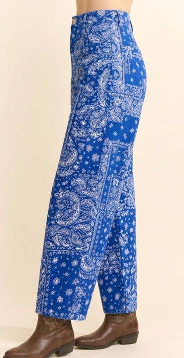 BANDANA PRINT PANTS