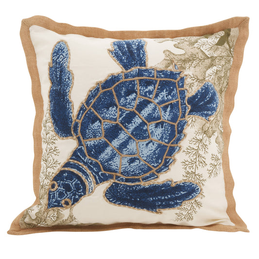 Sea Turtle Pillow - Down Filled