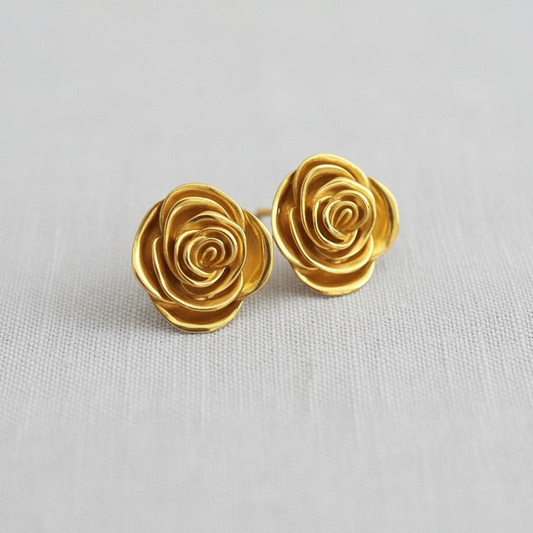 Vintage Floral Stud Earrings