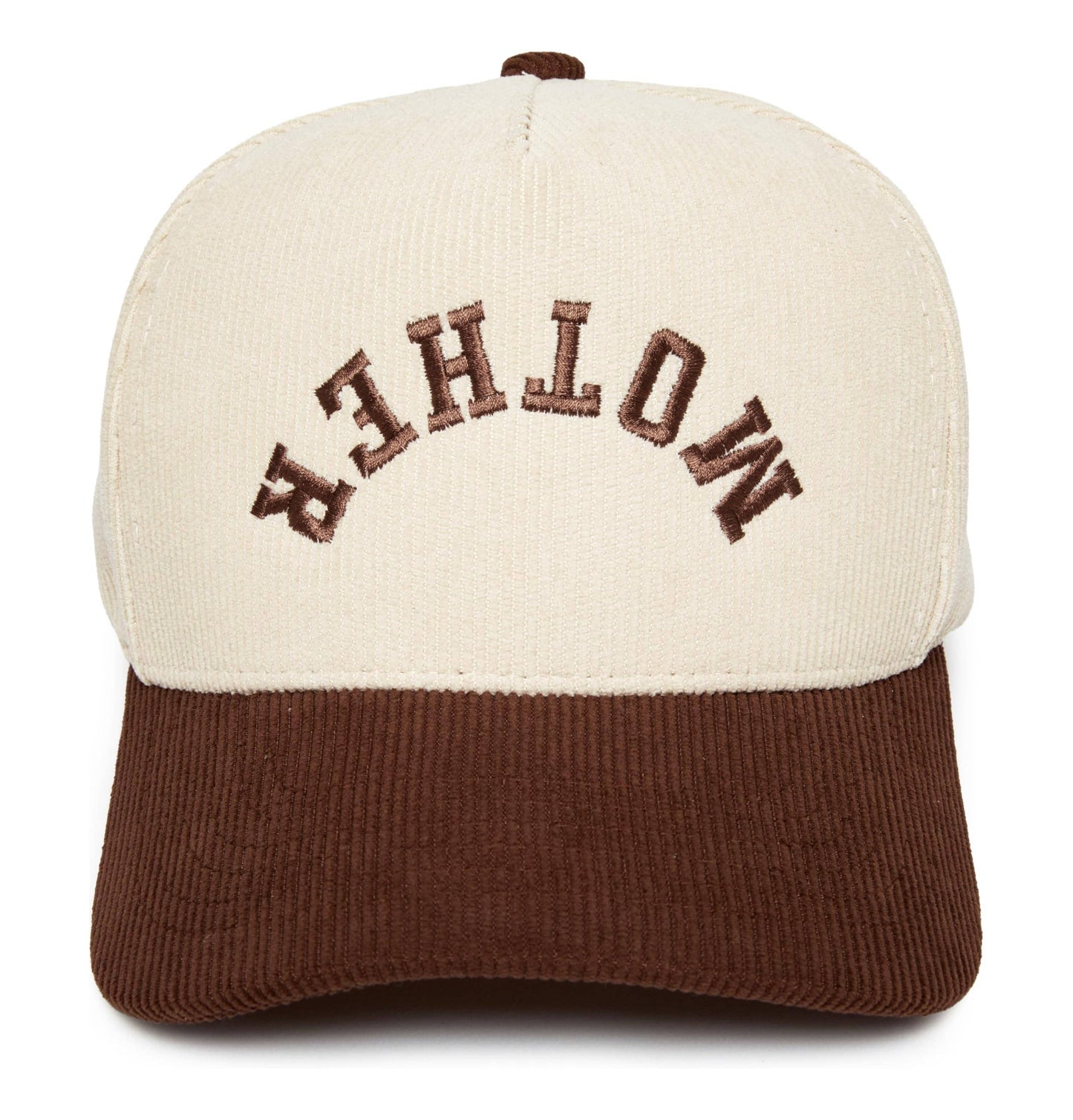 2-Tone Corduroy Hat - Mother (Upside Down) - Brown