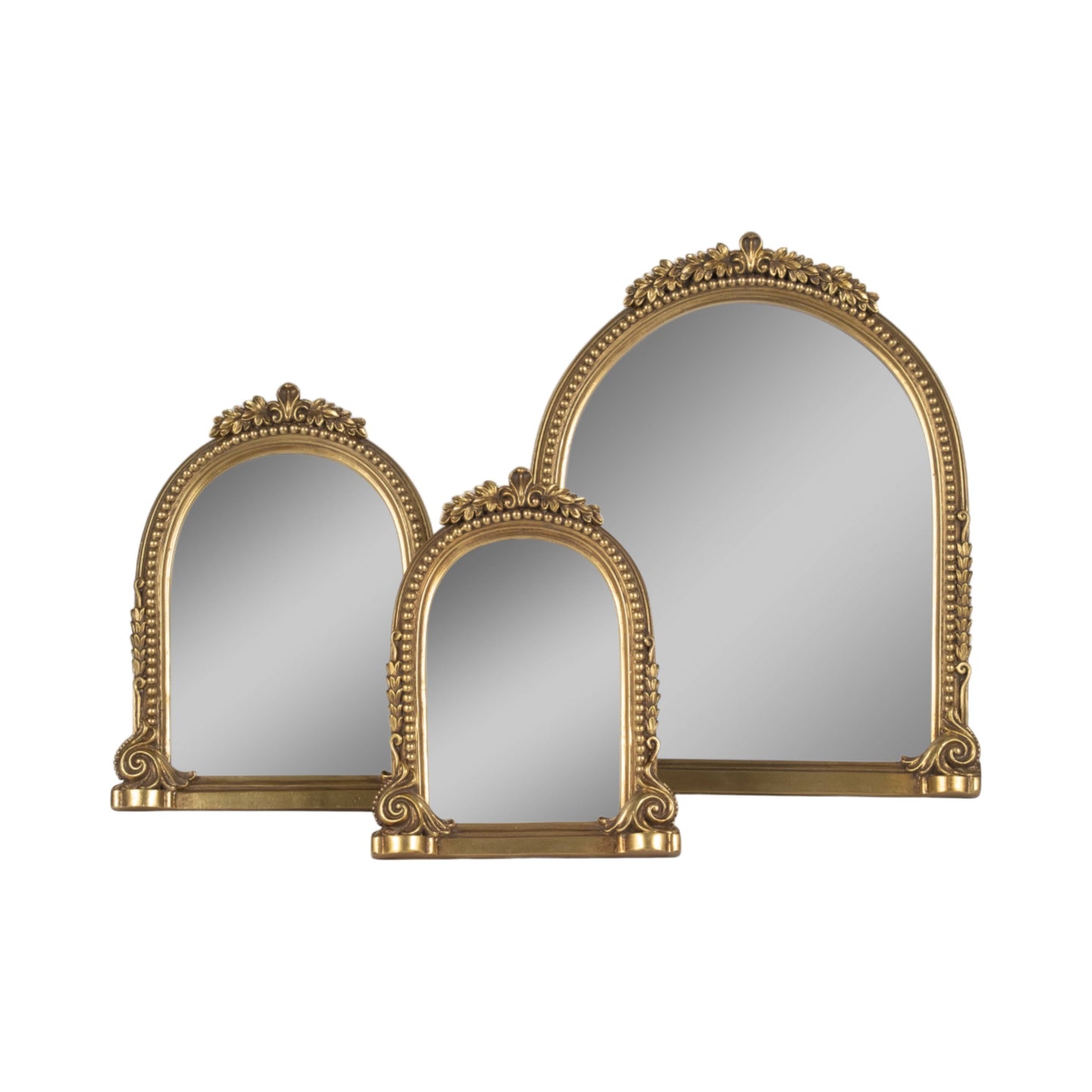 Resin Ornate Detail Arched Picture Frame - Gold, 5x7 in.