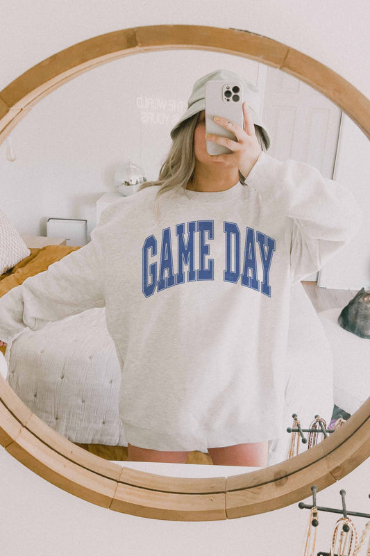 [G1554X-OSS]-GAME DAY OVERSIZED GRAPHIC SWEATSHIRTS