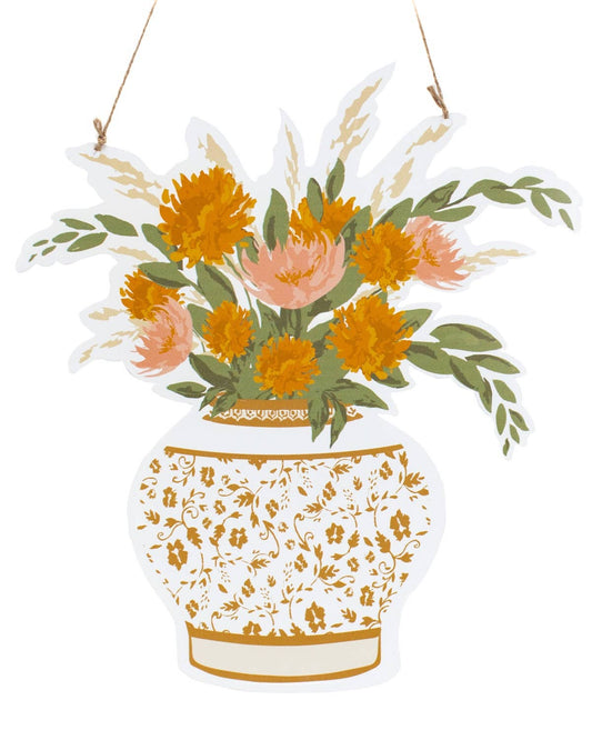 Florals Door Hanger   Multi    22x19.75