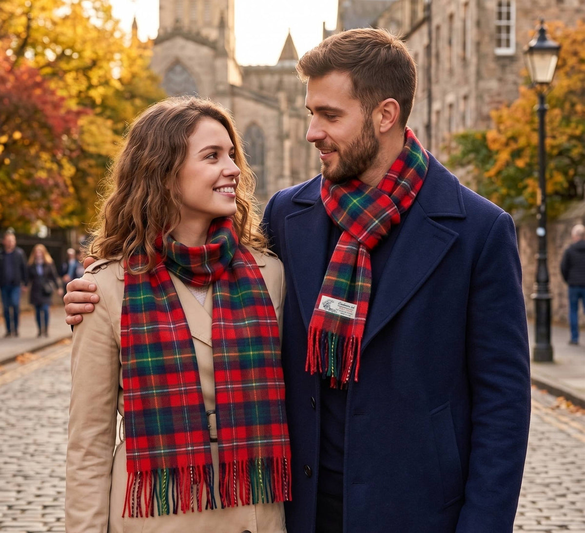 Soft Cashmere Feel Scottish-Style Plaid Winter Muffler Scarf