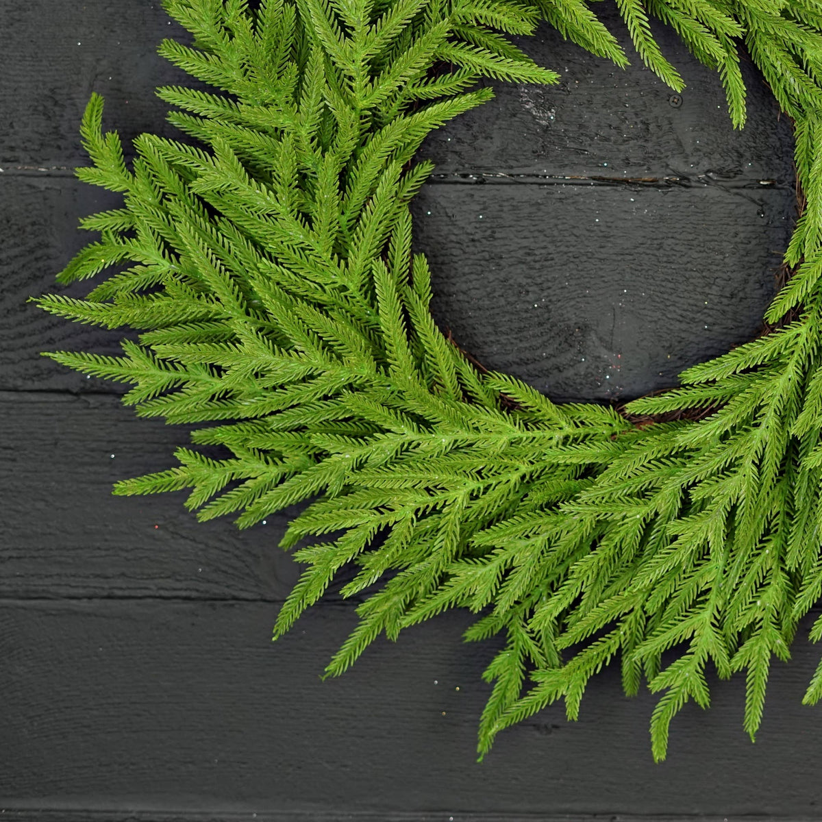 Twig Wreath-Soft Touch Evergreen Norfolk Pine-