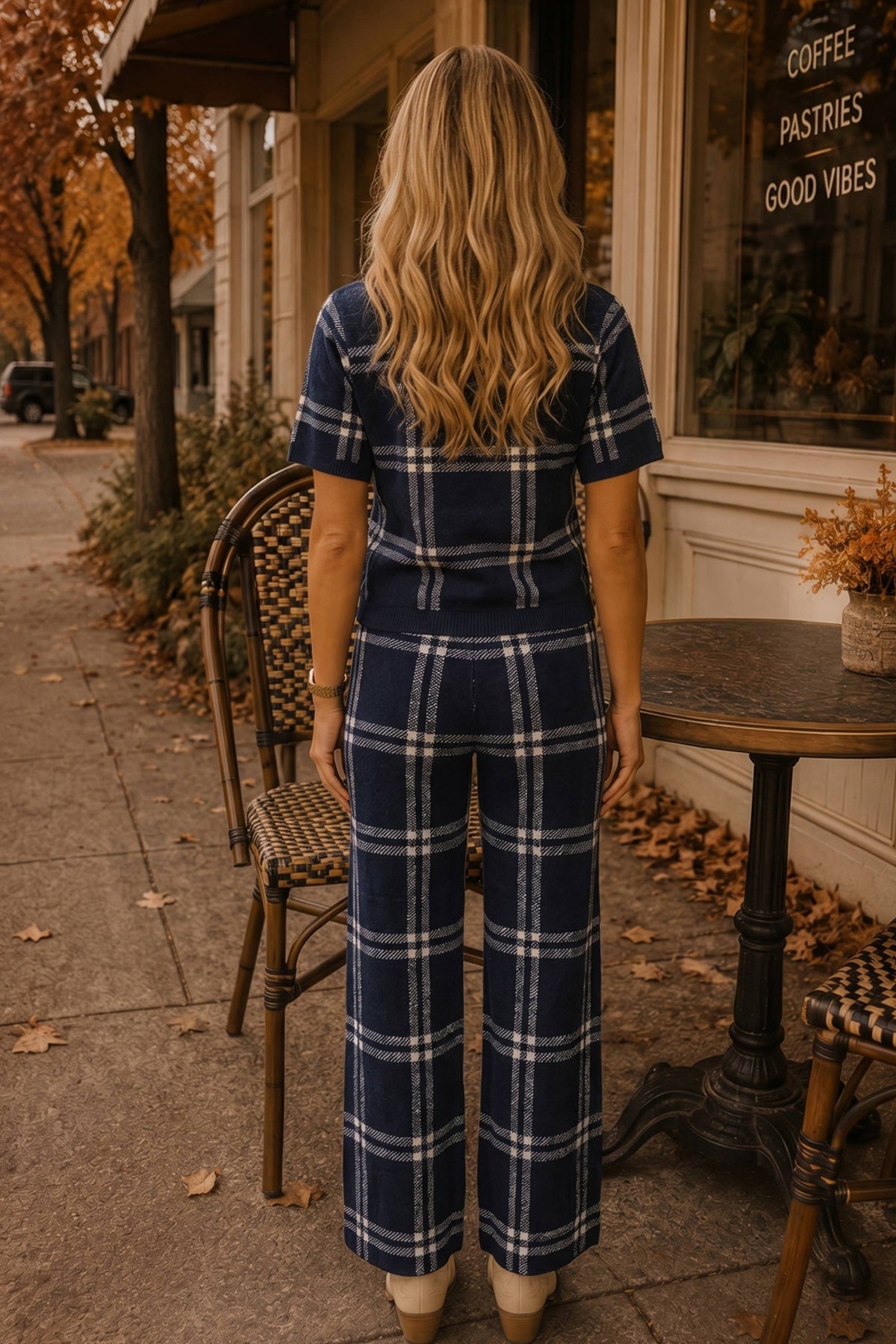 Holiday Plaid Knit Lounge Set