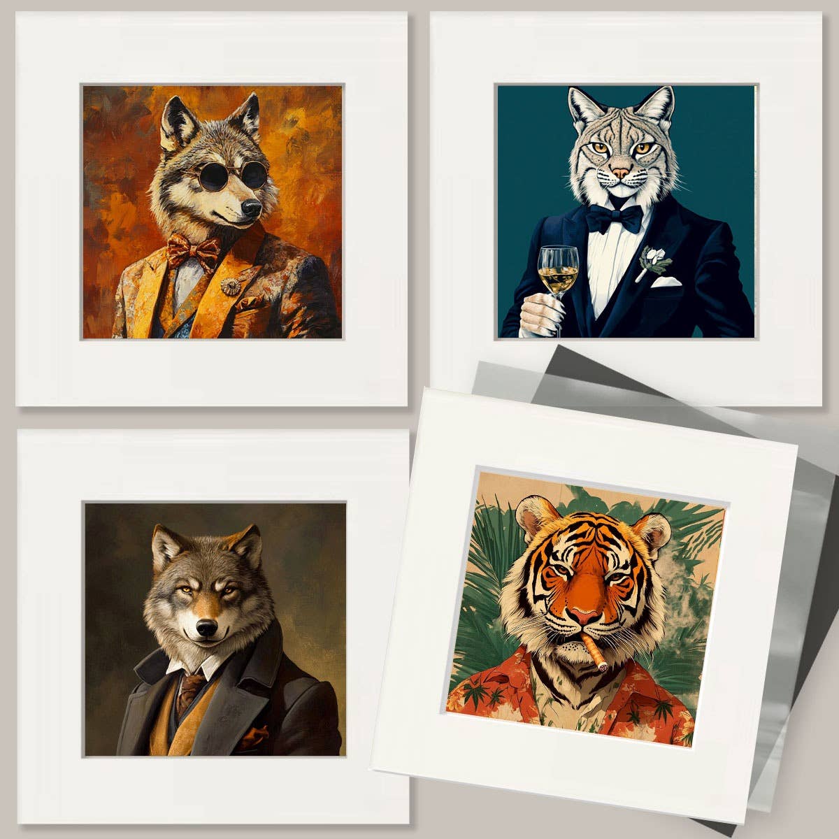 Miss Giraffe - Animal Elite Wall Art Prints – 8″x10″ Artwork for 11″x14″ Frame
