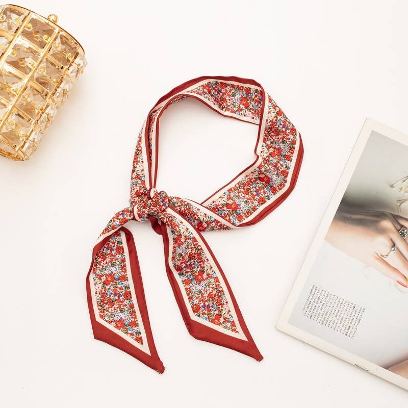 Silky Twilly Scarf Necklace Wrap - Multi-Wear