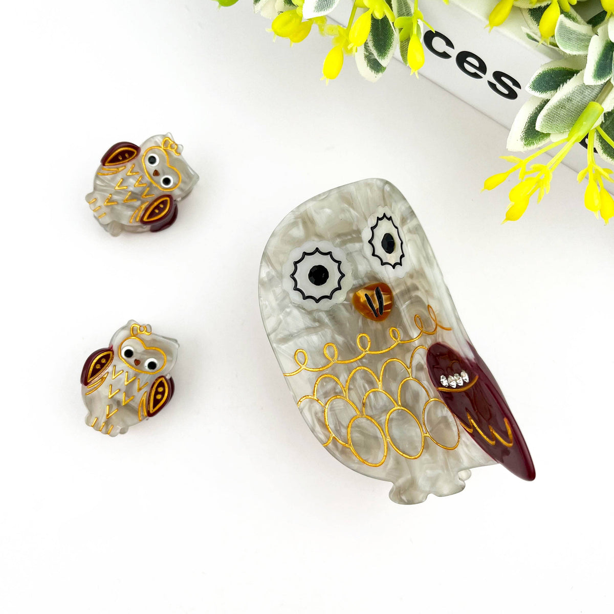 Owl Claw Clip, Large & Mini Hair Clip
