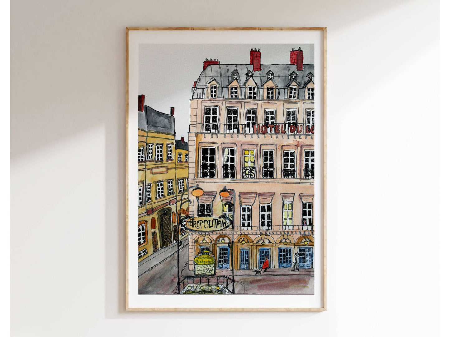 "Hôtel Du Louvre" - Giclée Fine Art Print  Illustration, Art