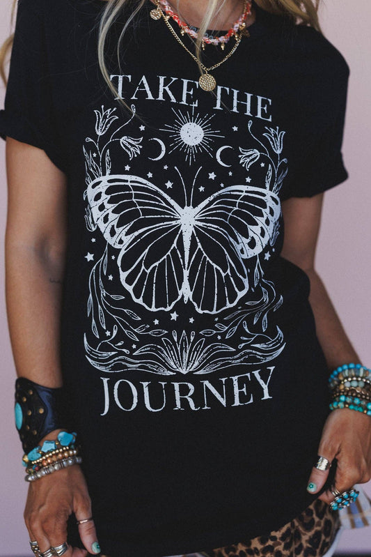 Take The Journey Tee - Vintage Black