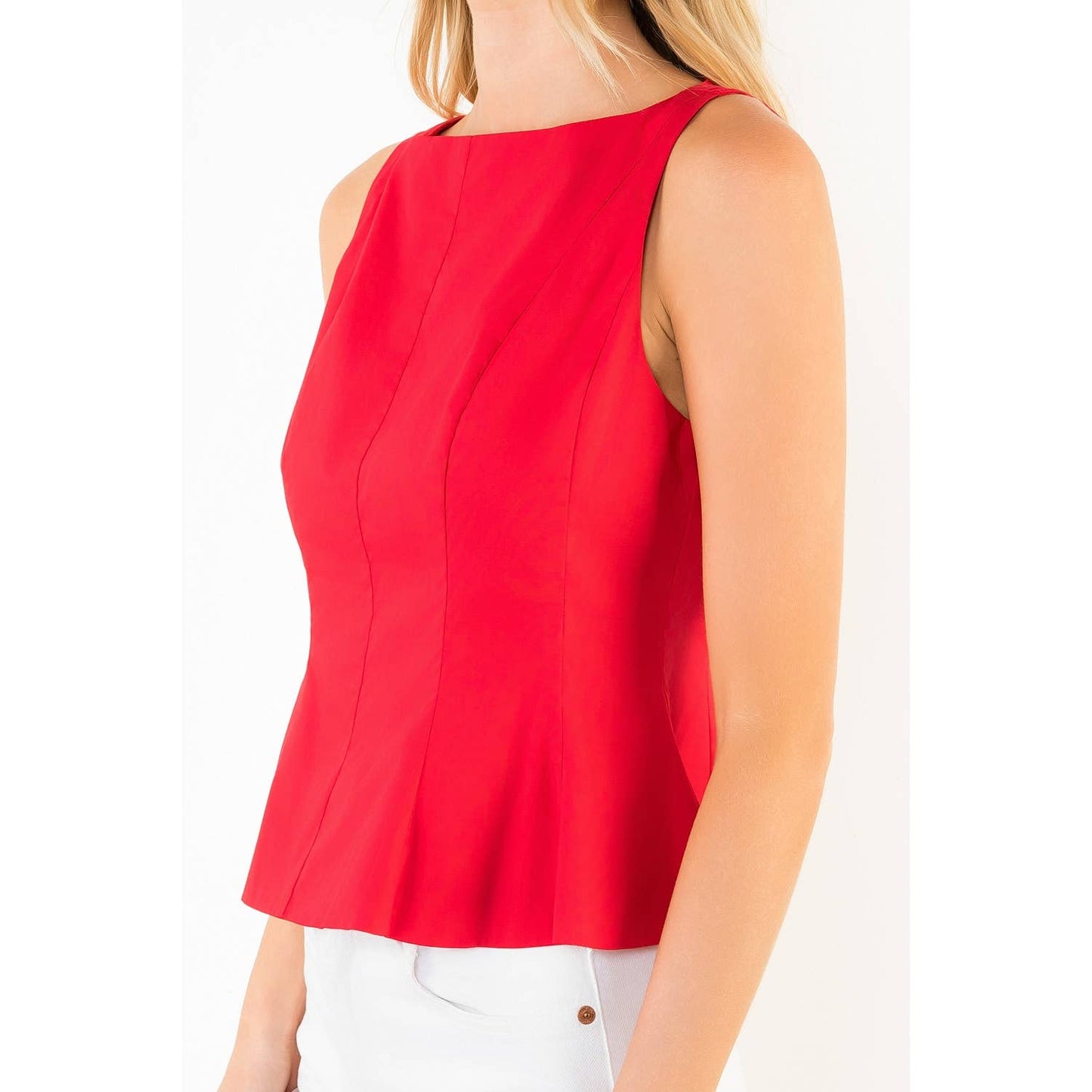 Sleeveless Peplum Top