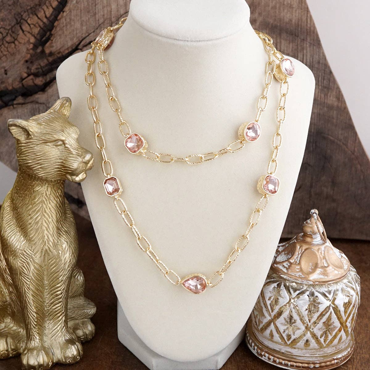 Brilliant Bond – Long Crystal Station Necklace