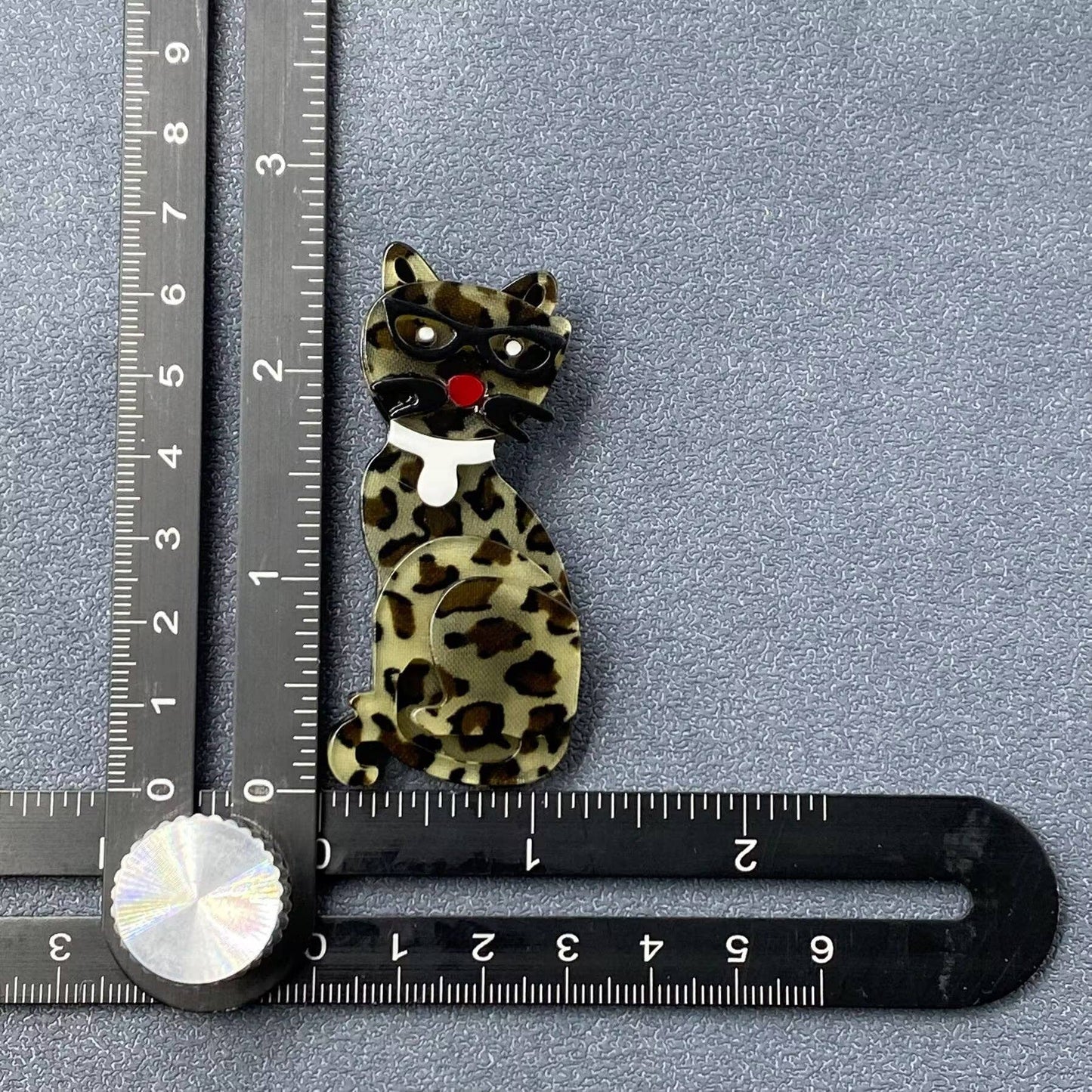 Leopard Cat Acrylic Brooch