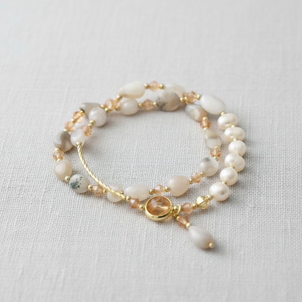 French-Inspired Pearl Layered Bracelet