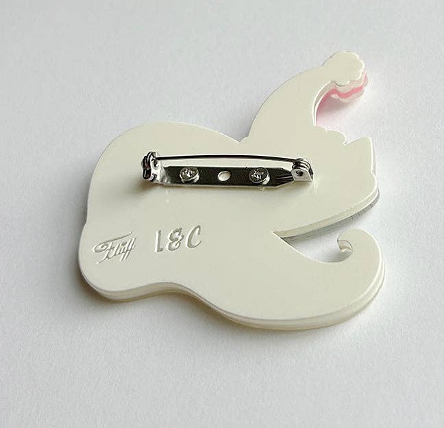 Christmas Cat Nap Brooch by Miss Fluff x Lipstick & Chrome